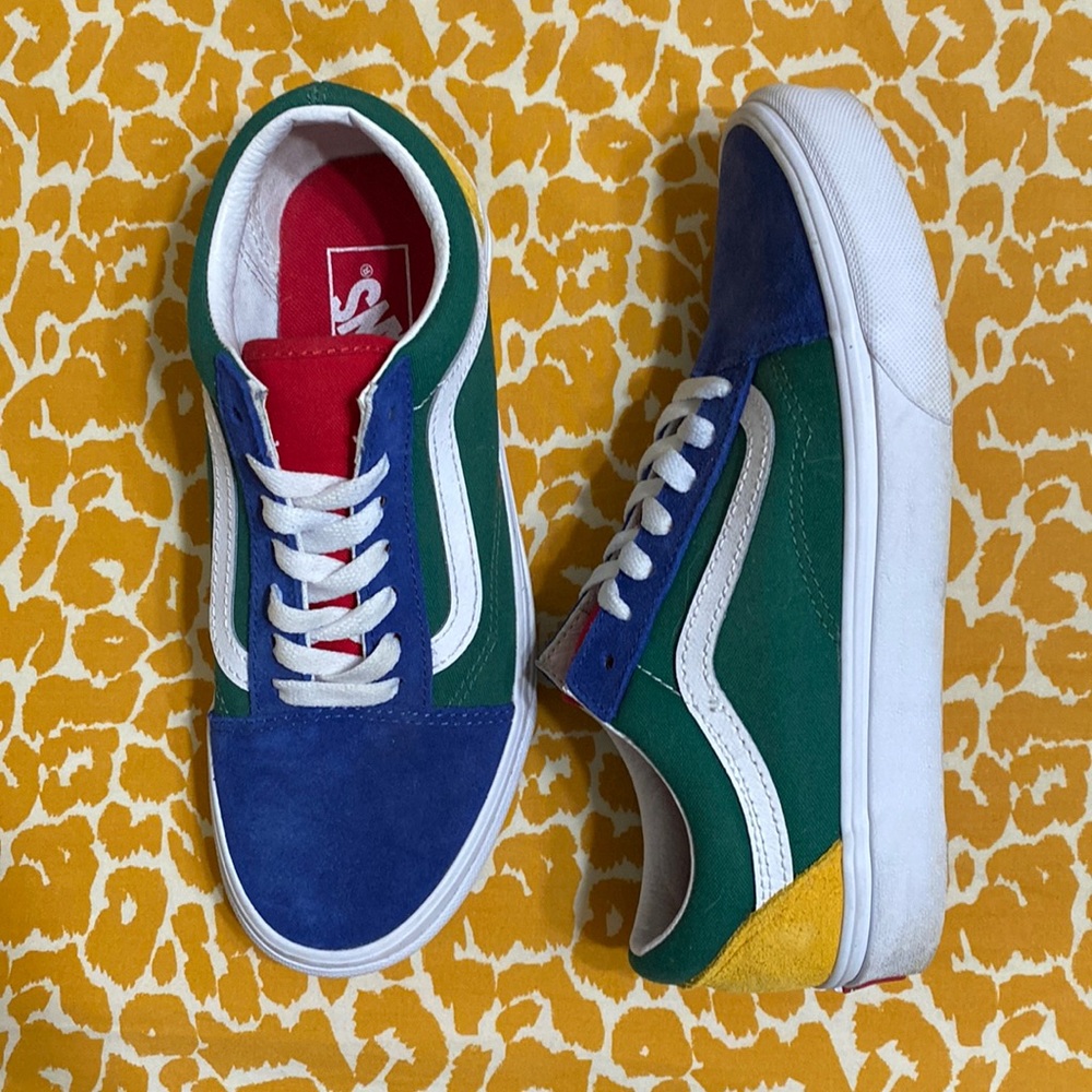 Vans (red/blue/green/yellow) UNISEX Men size 5.5/ Women size 7